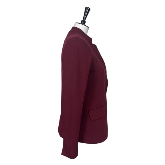 Gibson Knit Blazer Notch Collar Single Button Burgundy Women’s Size XS - Picture 3 of 12